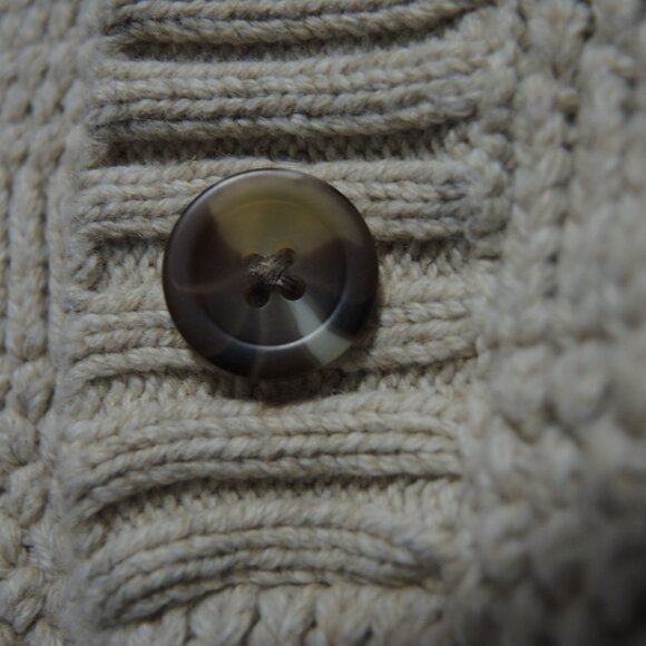 4/$25 Cat & Jack Cable Knit Pullover Sweater Cream Mock Neck Collar Sz L 12/14 - Picture 3 of 7